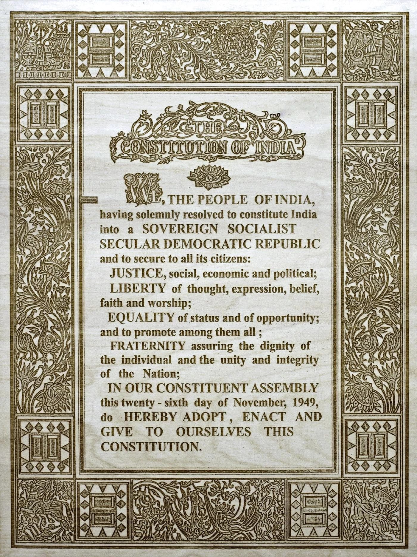 Constitution of India Preamble