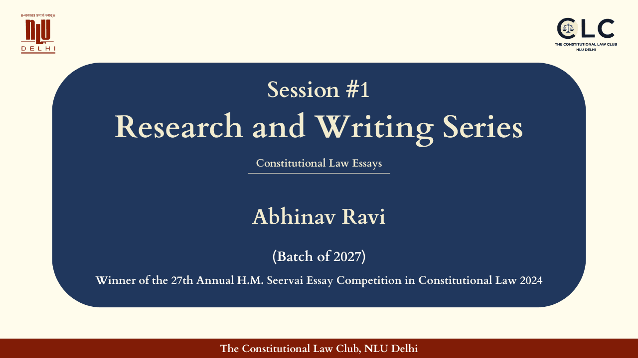 Session #1 - Research and Writing Series: Constitutional Law Essays